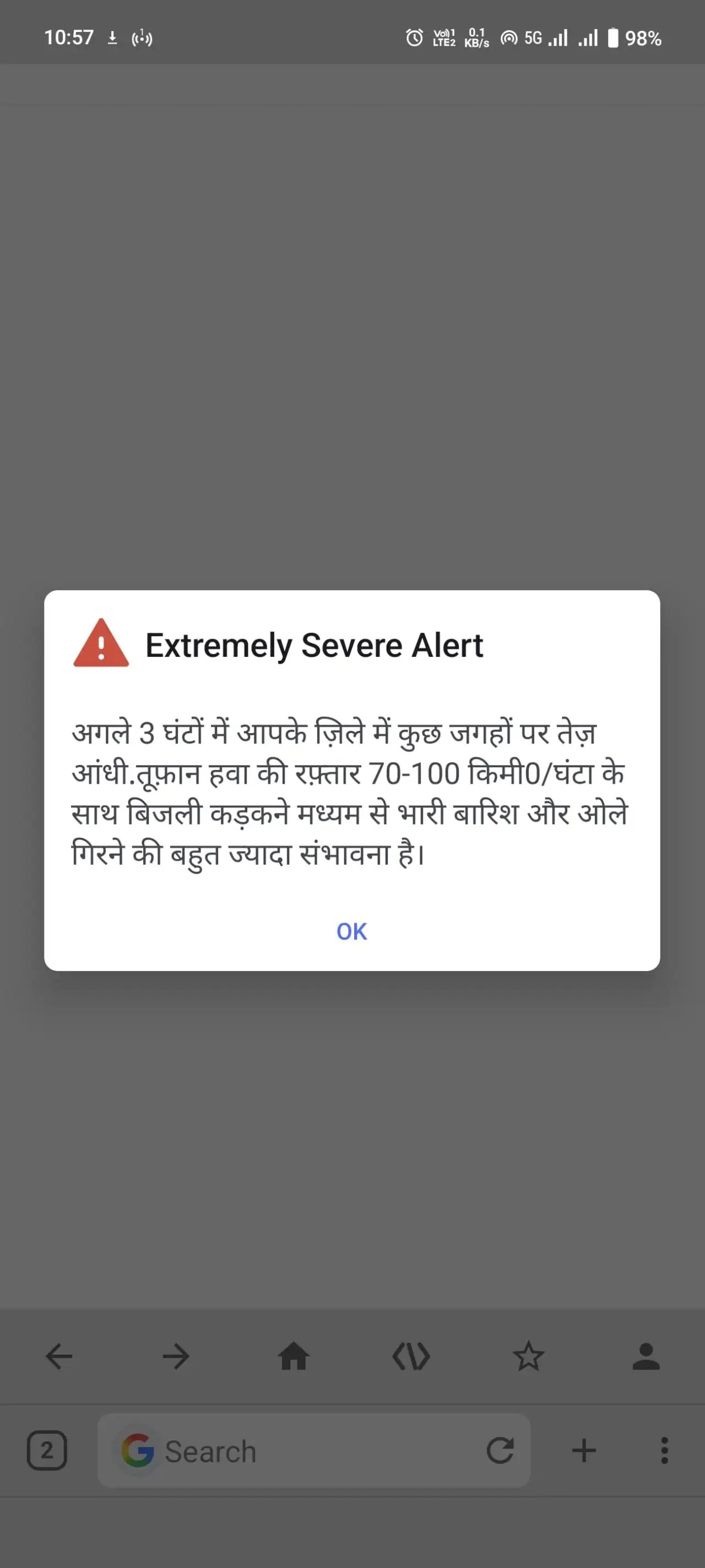 India Meteorological Department Issues Warning